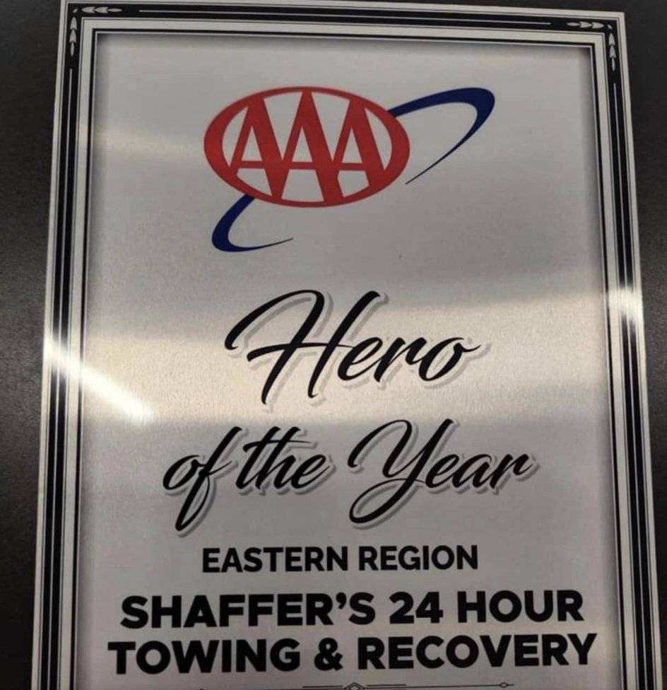 AAA Hero of the Year award, Eastern Region, Shaffer's 24 Hour Towing & Recovery